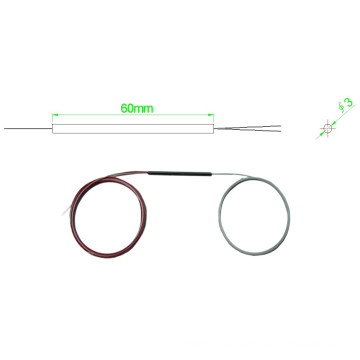 1*2 with Steel Tube Packaging Optical Fiber Coupler Fbt